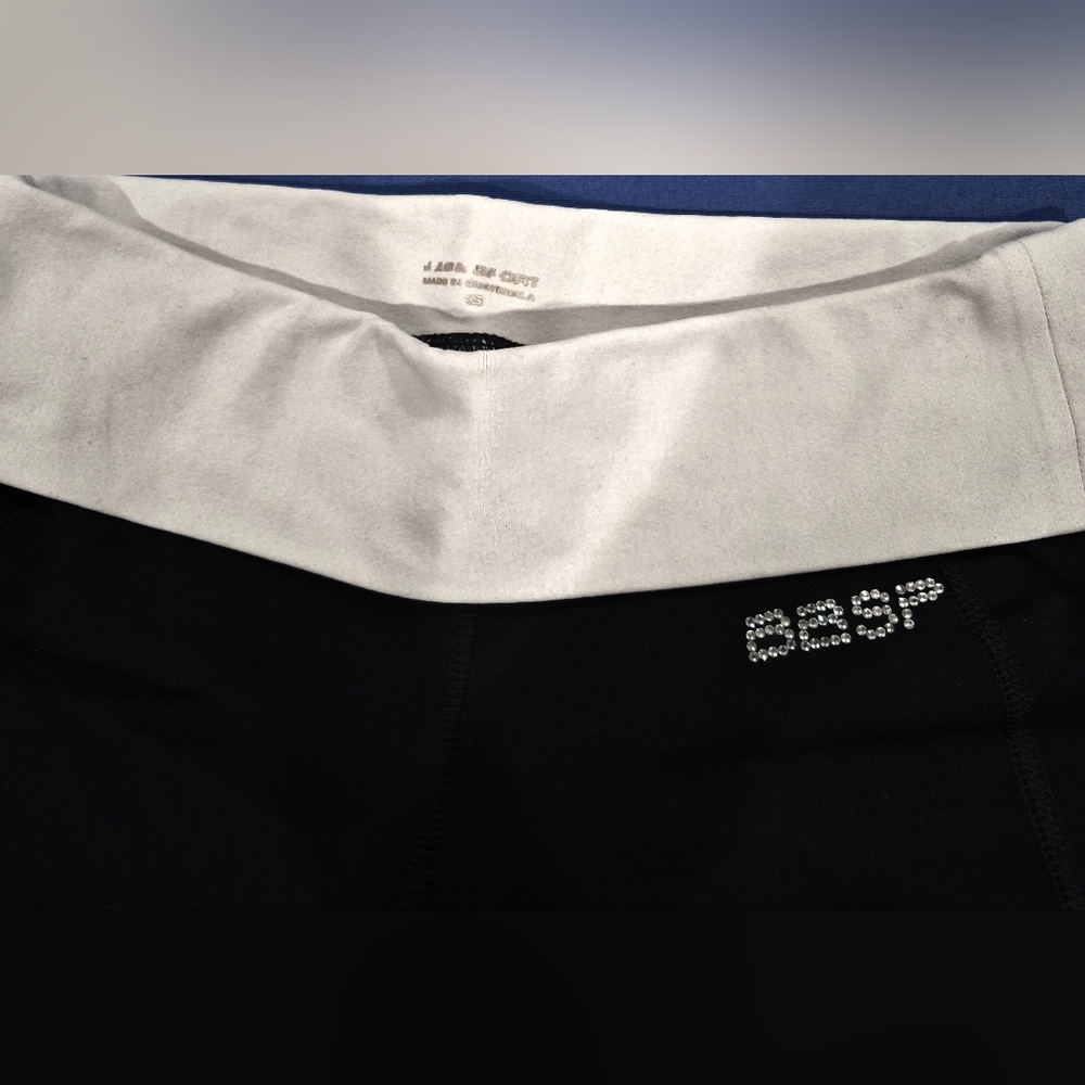 Bebe Sport 2-PC Crystals Logo Black/White Full Zip Jacket & Pants - XS/S. - Picture 10 of 11